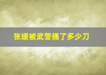 张媛被武警捅了多少刀