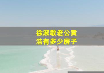 徐淑敏老公黄浩有多少房子