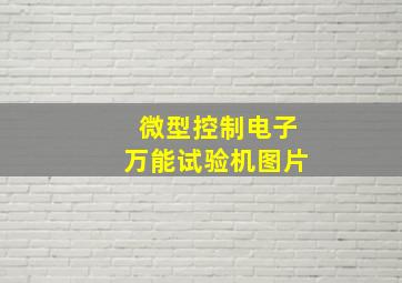 微型控制电子万能试验机图片