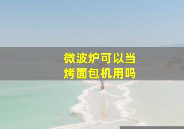 微波炉可以当烤面包机用吗