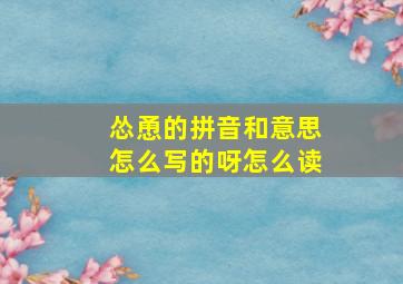 怂恿的拼音和意思怎么写的呀怎么读