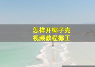 怎样开椰子壳视频教程椰王