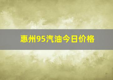 惠州95汽油今日价格