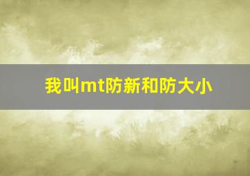 我叫mt防新和防大小