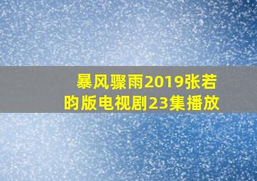 暴风骤雨2019张若昀版电视剧23集播放