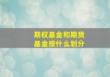 期权基金和期货基金按什么划分