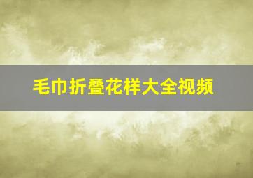 毛巾折叠花样大全视频