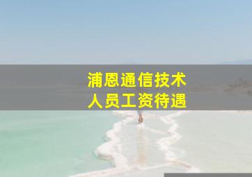 浦恩通信技术人员工资待遇