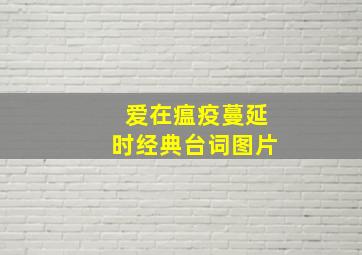 爱在瘟疫蔓延时经典台词图片