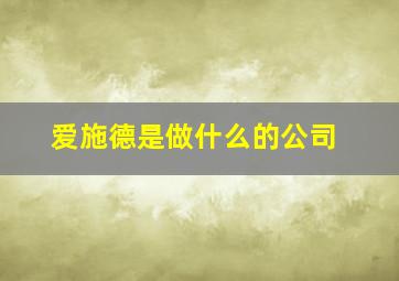 爱施德是做什么的公司