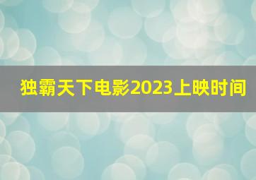 独霸天下电影2023上映时间