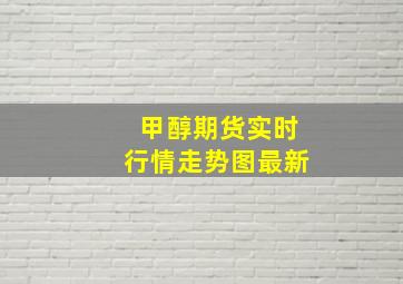 甲醇期货实时行情走势图最新