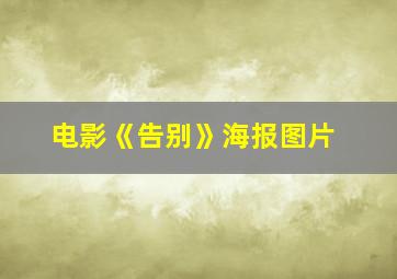 电影《告别》海报图片