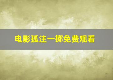 电影孤注一掷免费观看