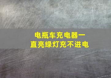 电瓶车充电器一直亮绿灯充不进电