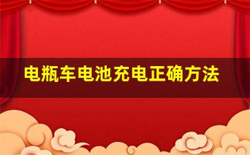 电瓶车电池充电正确方法