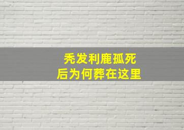 秃发利鹿孤死后为何葬在这里