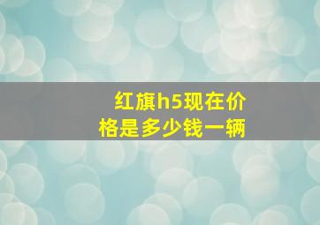 红旗h5现在价格是多少钱一辆