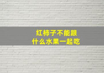 红柿子不能跟什么水果一起吃