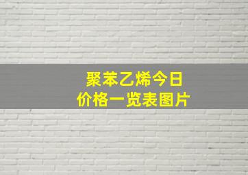 聚苯乙烯今日价格一览表图片