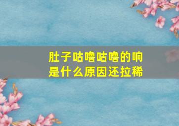 肚子咕噜咕噜的响是什么原因还拉稀