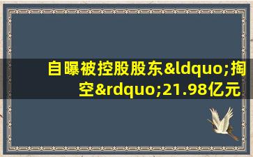 自曝被控股股东“掏空”21.98亿元,华仪电气开盘跌停