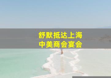 舒默抵达上海中美商会宴会