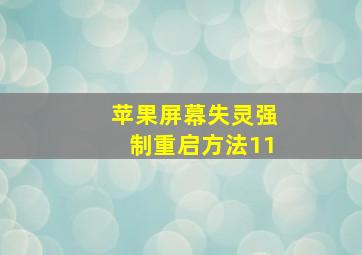 苹果屏幕失灵强制重启方法11