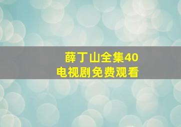 薛丁山全集40电视剧免费观看