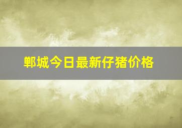 郸城今日最新仔猪价格