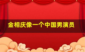 金相庆像一个中国男演员