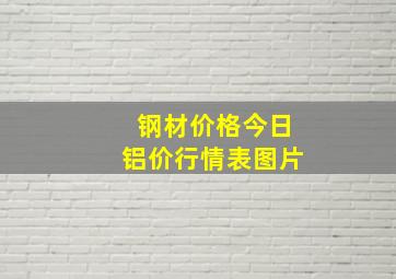 钢材价格今日铝价行情表图片