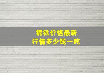 铌铁价格最新行情多少钱一吨