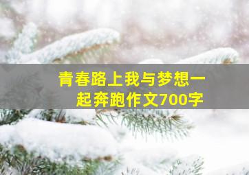 青春路上我与梦想一起奔跑作文700字