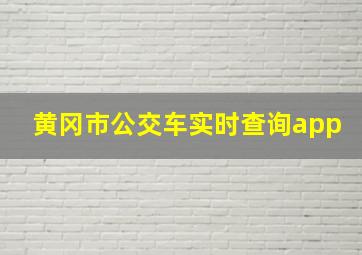 黄冈市公交车实时查询app