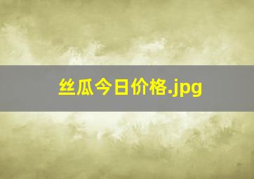 丝瓜今日价格