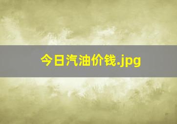 今日汽油价钱