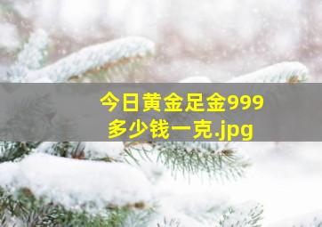 今日黄金足金999多少钱一克