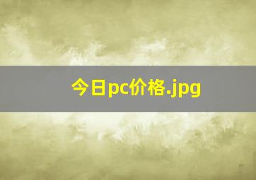 今日pc价格