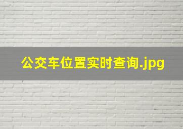 公交车位置实时查询