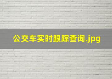 公交车实时跟踪查询