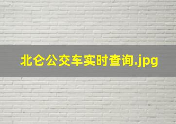 北仑公交车实时查询