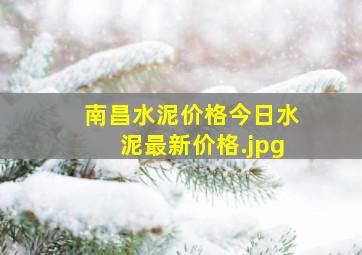 南昌水泥价格今日水泥最新价格