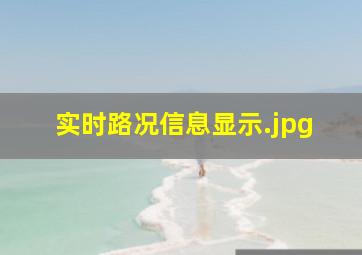 实时路况信息显示