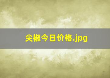 尖椒今日价格