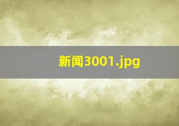 新闻3001