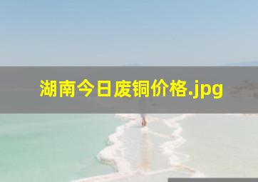 湖南今日废铜价格