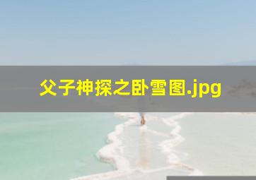 父子神探之卧雪图