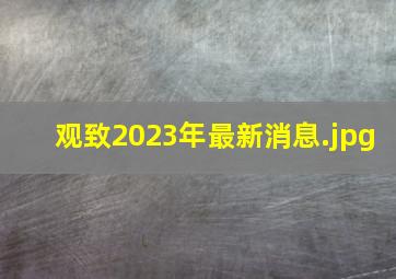 观致2023年最新消息