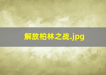 解放柏林之战